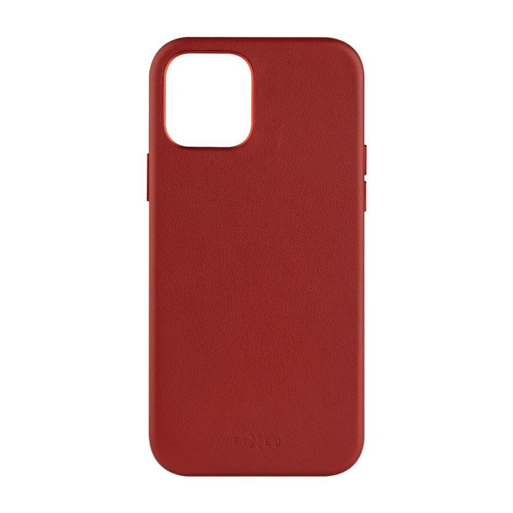 FIXED kožený zadný kryt MagLeather Apple iPhone 12/12 Pro, červený (FIXLM-558-RD)